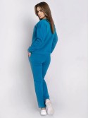 Ladies\' insulated tracksuit top and loose pants turquoise FI762